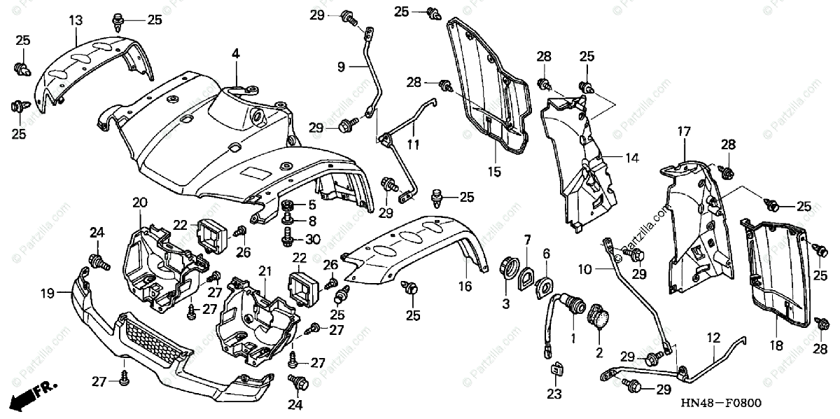 honda trx 350 parts diagram